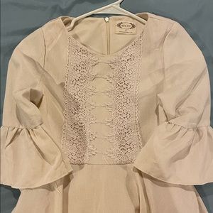 Little girls off white linen dress size 10. New with tag.